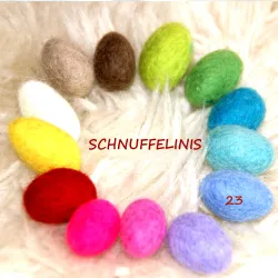 Felt eggs 1" 23 crystal sky...