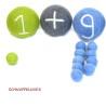 Counting felt balls numbers Montessori