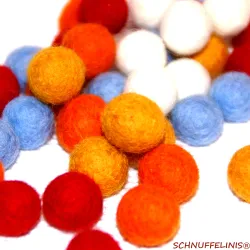 Felt balls candy colors 0.78"