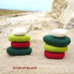 Filzkieselsteine, Bauklötze Filz, Bausteine, Feuer Steine Filzsteine
