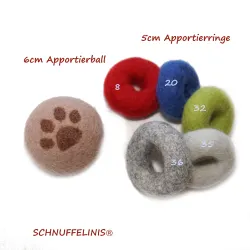 Filzringe extra dick, Apportierringe Hund, Hunde Spielringe Filz