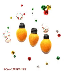 Christmas garland, red, yellow, mango Christmas bulbs, ornaments