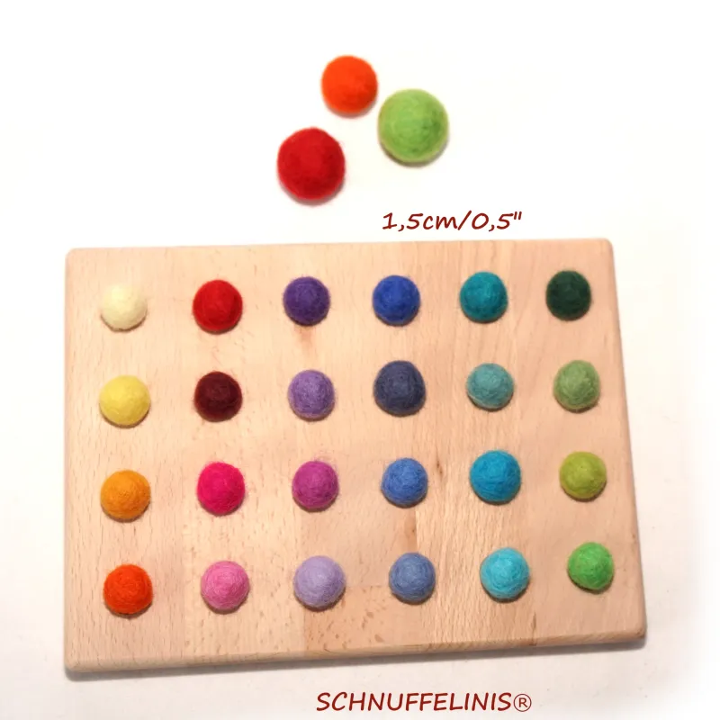 Montessori wooden colour sorting board