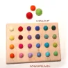 color board with 24 colors, felt balls math montessori toy