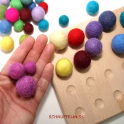 Montessori wooden colour sorting board