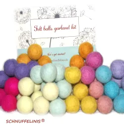 Felt balls sets Rainbow, fairyland, sensory toy Schnuffelinis