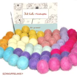 Felt balls sets Rainbow, fairyland, sensory toy Schnuffelinis