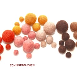 felt balls 4sizes fruite ice mix