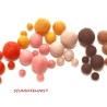 felt balls 4sizes fruite ice mix