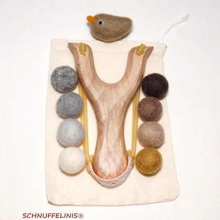 Set di selezione Montessori, palline di feltro arcobaleno