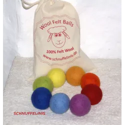 Felt balls rainbow 2.36"