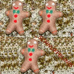 decorazione natalizia di pan di zenzero, pan di zenzero di feltro