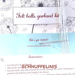 festliche DIY Weihnachtsgirlade, Filzkugeln Filz Weihnachtskette Deko