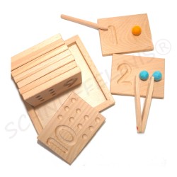 Zahlentafeln 1 - 10 Montessori Filzkugeln