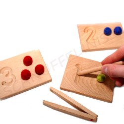 Zahlentafeln 1 - 10 Montessori Filzkugeln