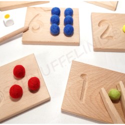 Montessori counting boards 1-10 felt & wood