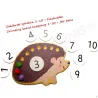 Imparare i numeri, gamma di numeri Montessori, palle di feltro