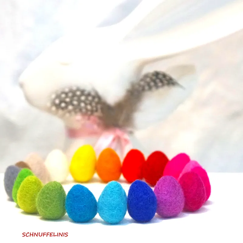 felt balls eggs, Easter eggs 25pcs. 2,5cm 1", easter nesting