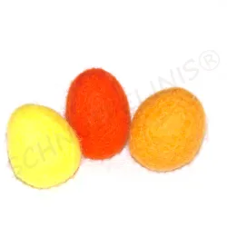 Felt Eggs 1.57" uni 06 saffron