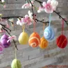 wool felt Easter eggs, felt eggs patterned, felt, colorful Easter egg