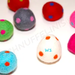 Felt Easter eggs dotte, polka dotted egg, felted easter eggs dots