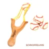 Wooden slingshot with felt balls, felt balls slingshot