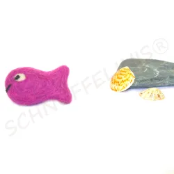 Fische aus Filz - 17 lavendel