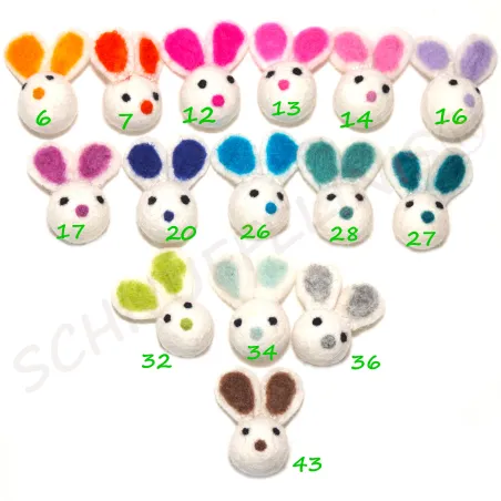 Lapins de Pâques set de 10 couleurs