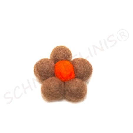 Filzkugeln Filzblumen