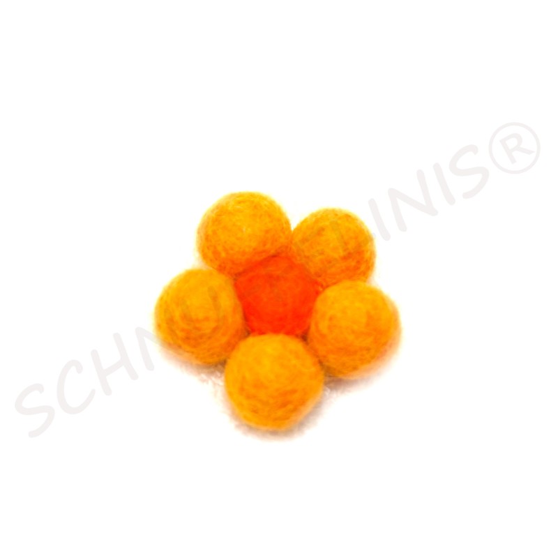 Filzkugeln Filzblumen