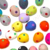 Easter eggs, felted Easter egg, XXL eggs polka dots, polka dotted eggs