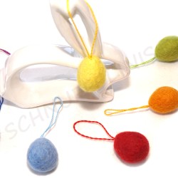 Felt eggs with hanger Schnuffelinis