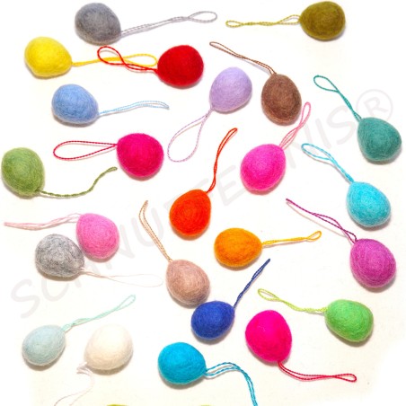 Felt eggs with hanger Schnuffelinis