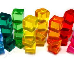Mattoni arcobaleno luminoso, blocchi da costruzione trasparenti