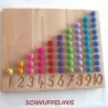 number boards 1 till 10, felt balls montessori toy