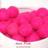 Felt balls 4 sizes mix pink shades