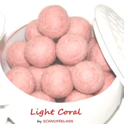 felt balls mix, 4 different sizes pink felt beads