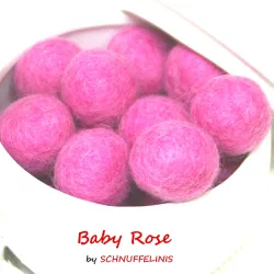 Filzkugeln in rosa lila mix, 3 Größen Set, Rosa Mädchen Filz Farbenmix