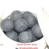 Felt balls 3 sizes Mix 3 grey brown black,