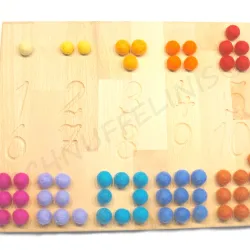 Palline di feltro per la posa dei numeri Montessori