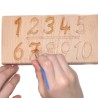 Number tracing board wooden 1 to 10