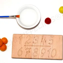 Tableau numérique en bois de 1 à 10