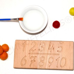 Zahlentafel Holzbrett 1bis 10