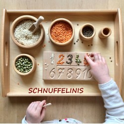 Number tracing board wooden 1 to 10