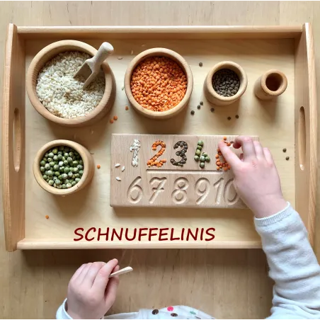 Tableau numérique en bois de 1 à 10