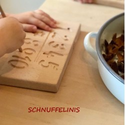 Number tracing board wooden 1 to 10