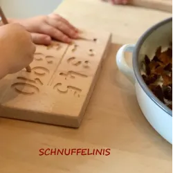Tavoletta numerica in legno da 1 a 10