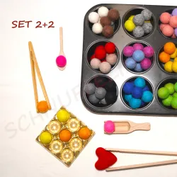 Montessori accessories, loose parts children, Waldorf wooden shovels