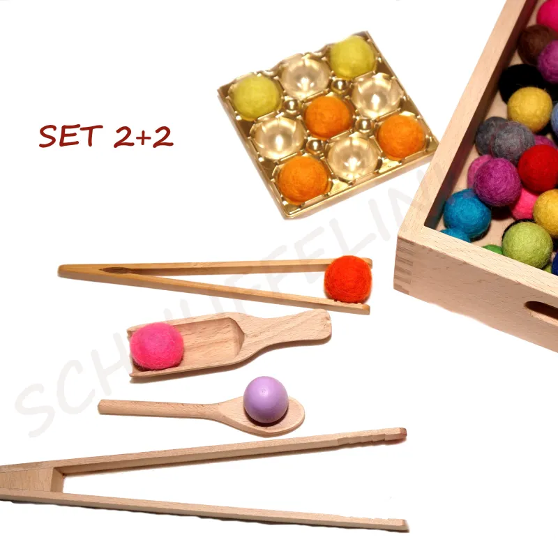 Motorik Montessori Anregung, Kinder Pinsel, Montessori Holzschaufeln Motorik Montessori Anregung, Kinder Pinsel, Montessori Holzschaufeln