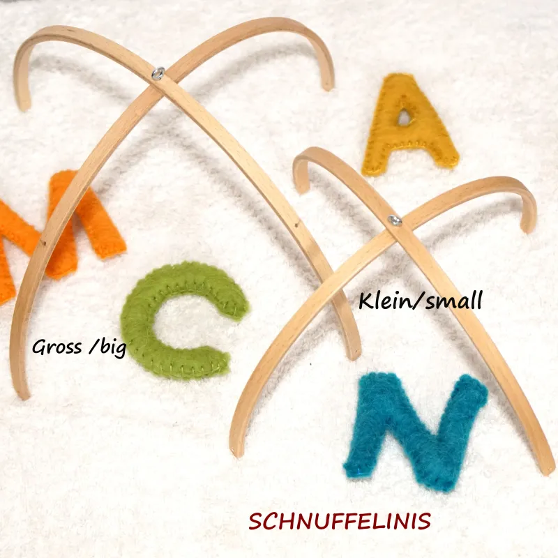 Mobile arcs hanger, Baby Mobile, Mobile DIY, DIY Felt Balls Mobile